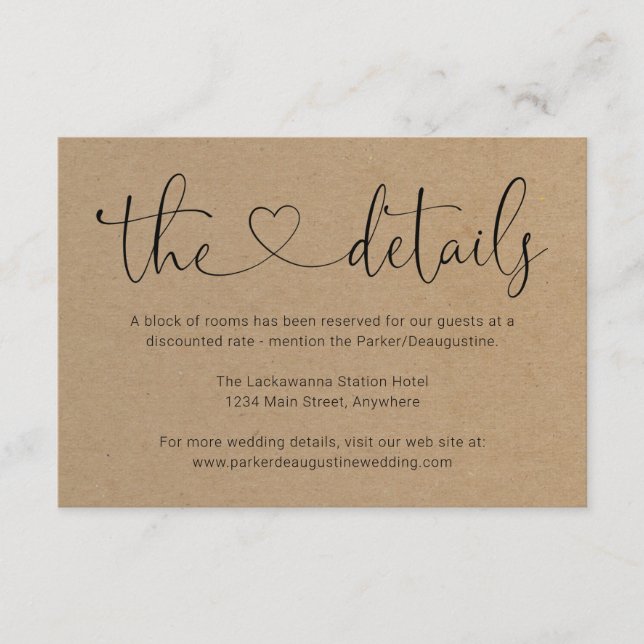 Cartão De Informações Ficha de gabinete de informações/detalhes - Simple (Frente)