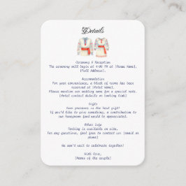 Cartão De Informações Figurinos Tradicionais de Casamento Russo Romenos