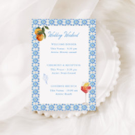 Cartão De Informações Fim de semana de casamento Amalfi Dolce Vita Itáli