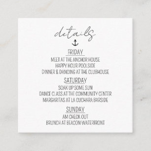 Cartão De Informações Fim de Semana Náutico de Solteira