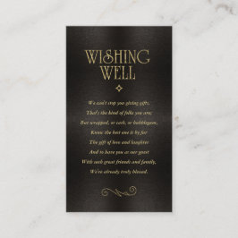 Cartão De Informações Fine Filigree Dourado Wedding Wishing well ID871
