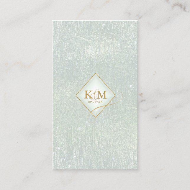 Cartão De Informações Fine Lines Dourado Abstrato Wishing Welage ID867 (Verso)