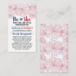 Cartão De Informações Firecracker 4º De Julho Partido Revelação De Gêner