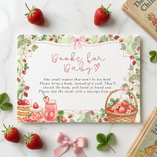 Cartão De Informações Fla Fla Morango Doce Morangos Baby Shower