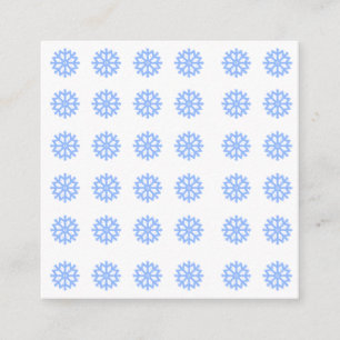 Cartão De Informações Floco de neve Padrão de inverno azul claro