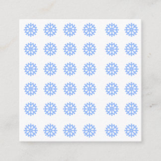 Cartão De Informações Floco de neve Padrão de inverno azul claro