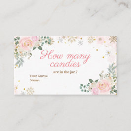 Cartão De Informações Flocos de neve floris cor-de-rosa-inverno Quantas 