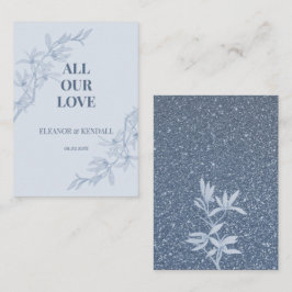 Cartão De Informações Flor Atemporal Agradecimento de Casamento