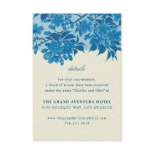 Flor Azul-Cereja Antiquado Japonês