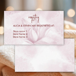 Cartão De Informações Flor de Magnólia Etérea, Registro