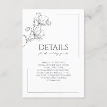 Flor de papoula chic minimalista casamento