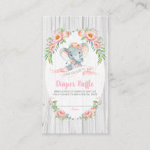 Floral Boho Elephant Fralda Raffle
