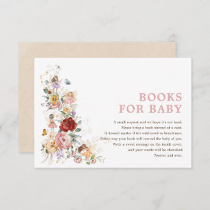 Cartão De Informações Floral Fairy Princess Garden Party Books
