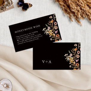Cartão De Informações Floral Honeymoon Wish