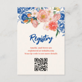 Cartão De Informações Floral Isso É Amor Registro de Chá de Noiva