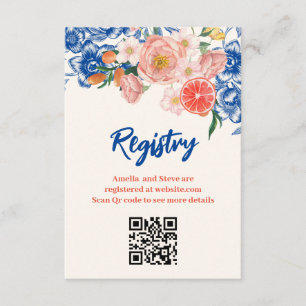 Cartão De Informações Floral Isso É Amor Registro de Chá de Noiva