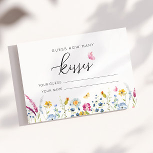 Cartão De Informações Floral Watercolor Quantas Cartas