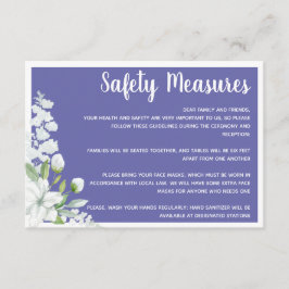 Cartão De Informações Flores brancas romanas medidas de segurança aplicá