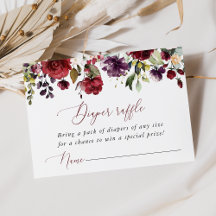 Flores de Borgonha, Flores Rosa, Fralda Raffle