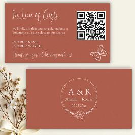 Cartão De Informações Flores De Prados Em Vez De Presentes