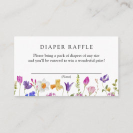 Cartão De Informações Flores de primavera Blooming Fralda Raffle