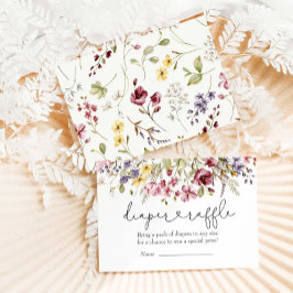 Cartão De Informações Flores Selvagens Bebê Em Fralda De Sangue Raffle