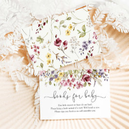 Cartão De Informações Flores Selvagens Bebê Em Livros De Chá De Sangue P