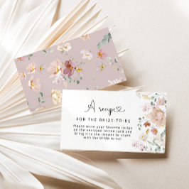 Cartão De Informações Flores Selvagens Elegantes Recebem para a noiva se