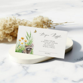 Cartão De Informações Flores Selvagens, Fralda da Corrida de Cute Raffle