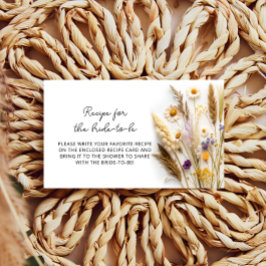 Cartão De Informações Flores Selvagens Recebem a Noiva