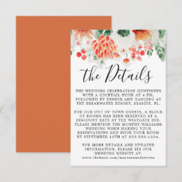 Cartão De Informações Flores Silvestres Aquarela Moderna Floral Moderno