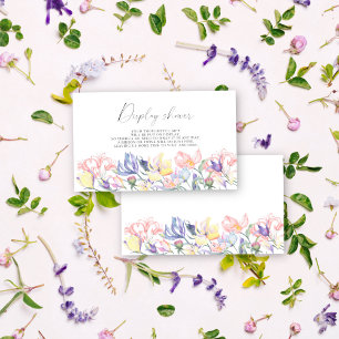 Cartão De Informações Flores silvestres - chá