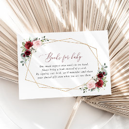 Cartão De Informações Flores Vermelhas Borgonha, Flores Rosas, Livros Pa