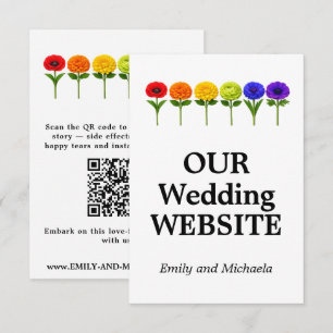 Cartão De Informações 🌈 Floresça Juntos – Site de Casamento QR
