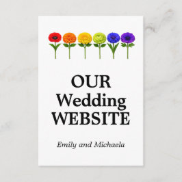 Cartão De Informações 🌈 Floresça Juntos – Site de Casamento QR