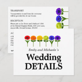 Cartão De Informações 🌈 Florescer Juntos – Detalhes do Casamento