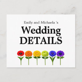 Cartão De Informações 🌈 Florescer Juntos – Detalhes do Casamento Onlin