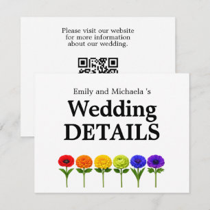 Cartão De Informações 🌈 Florescer Juntos – Detalhes do Casamento Onlin