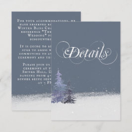 Cartão De Informações Floresta de Madeira Nevada Detalhes de Casamento A