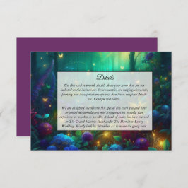 Cartão De Informações Floresta Encantada de Joias Radiantes