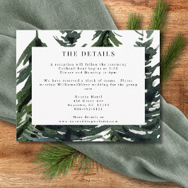 Cartão De Informações Floresta russa Tartan Xadrez Vermelha Preta Verde