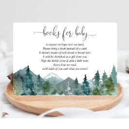 Cartão De Informações Floresta rústica neutra em termos de gênero, livro