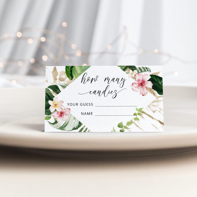 Cartão De Informações Floresta tropical com quantos doces na jarra (Criador carregado)