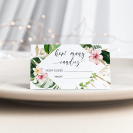 Cartão De Informações Floresta tropical quantos doces na jarra