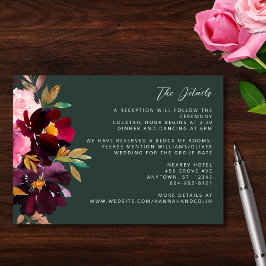 Cartão De Informações Floresta Verde Espelho Floral Flórida Floresta Bri