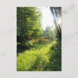 Cartão De Informações Floresta Verde Prado Personalizado