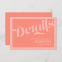 Flourish Typografia Coral Salmon Detalhes do Casam