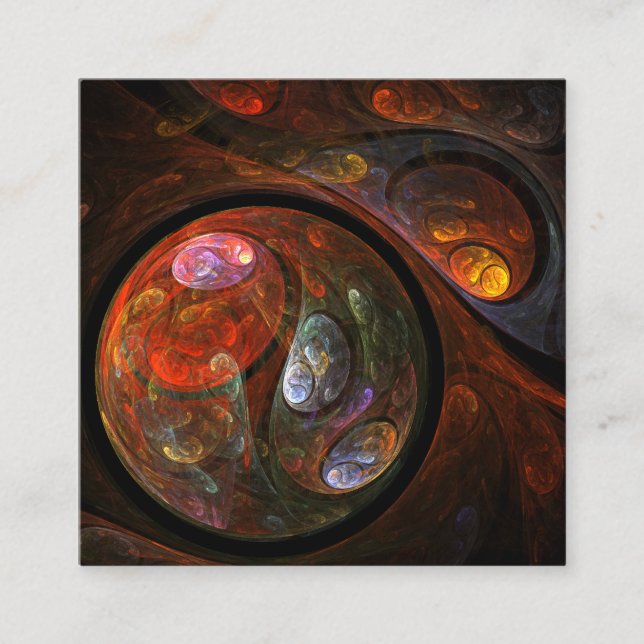 Cartão De Informações Fluid Connection Abstrato Art (Frente)