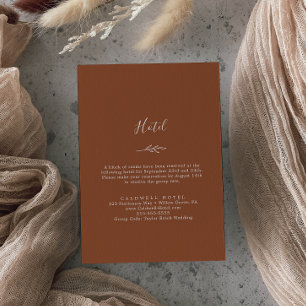 Cartão De Informações Folha mínima Hotel Terracotta