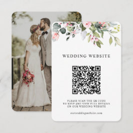Cartão De Informações Folhagem Verde Flora Código QR & Fotografia Casame